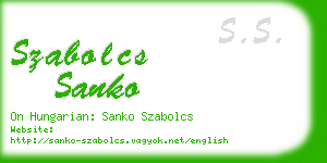 szabolcs sanko business card